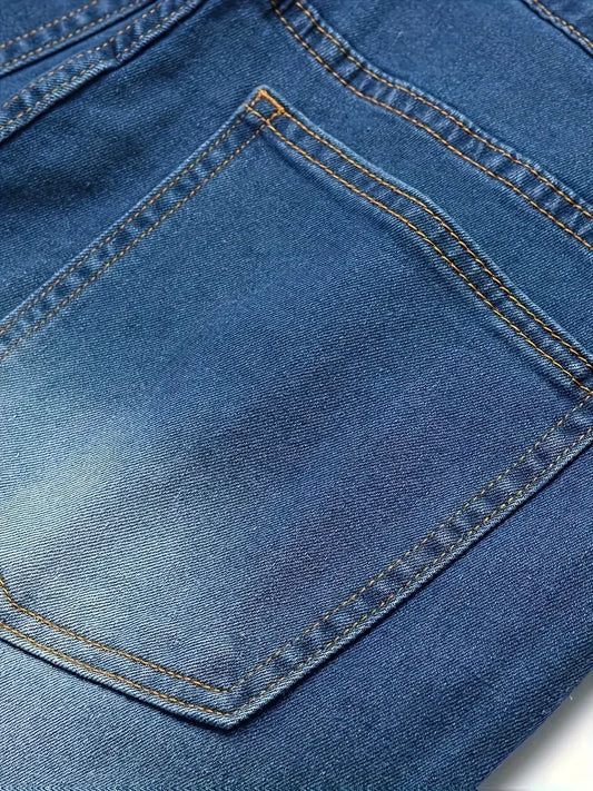 Men’s Distressed Jeans – Street Style Stretch Denim with Ripped Details, Comfortable Everyday Fashion for All Seasons