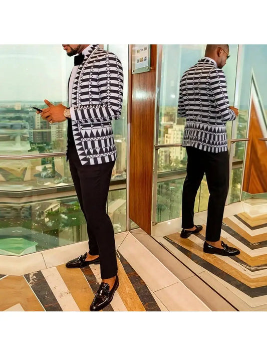 Men’s Slim Fit Blazer – Notched Lapel Casual Business Jacket, Stylish Sports Coat, Plus Size Available